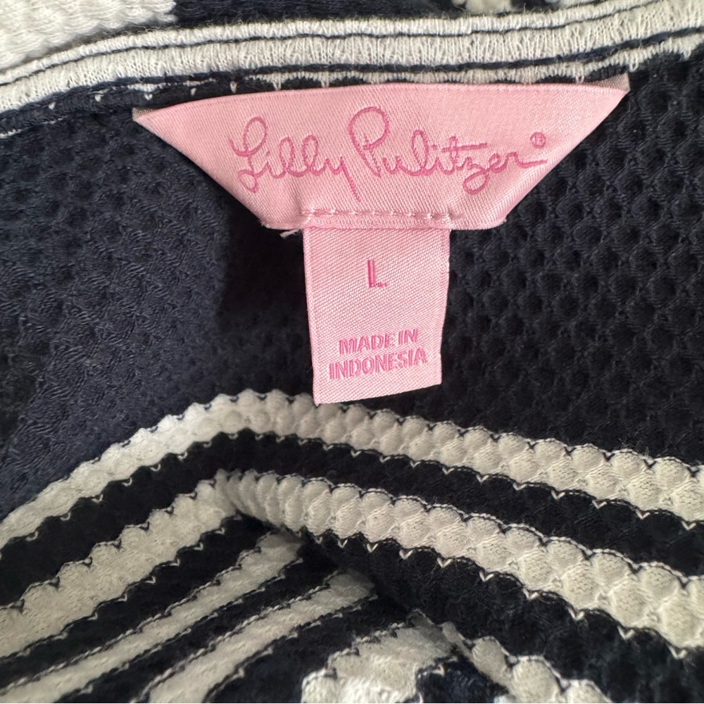 Lilly Pulitzer Bay Stripe Dress - True Navy Coconut Stripe Jacquard - Picture 6 of 7